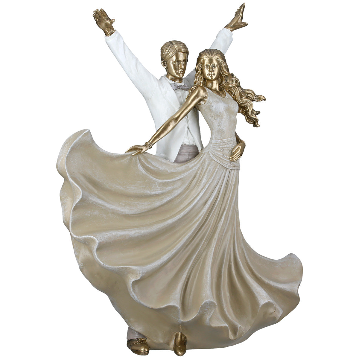 Salsa Danser Sculptuur Goud