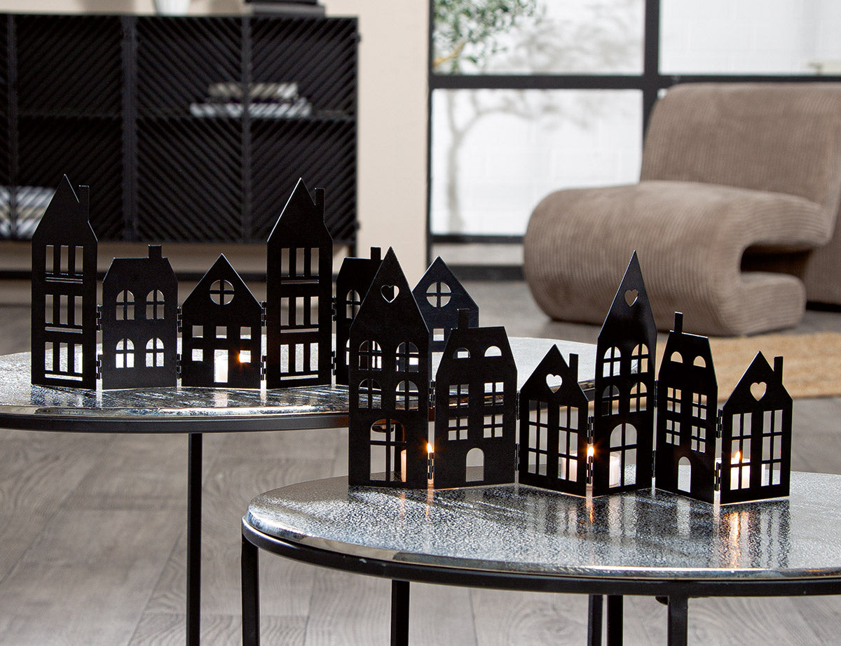 Metalen Huis Decoratie Zwart