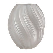 Roze glazen vaas Belly 21 cm