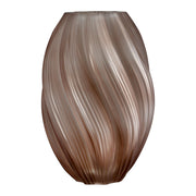Bruine Glazen Vaas Belly 27 cm