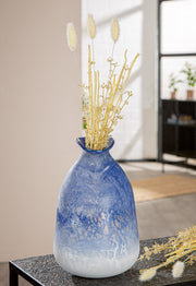 Blauwe glazen vaas Azur 27 cm