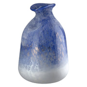 Blauwe glazen vaas Azur 27 cm