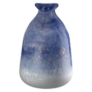 Blauwe glazen vaas Azur 27 cm