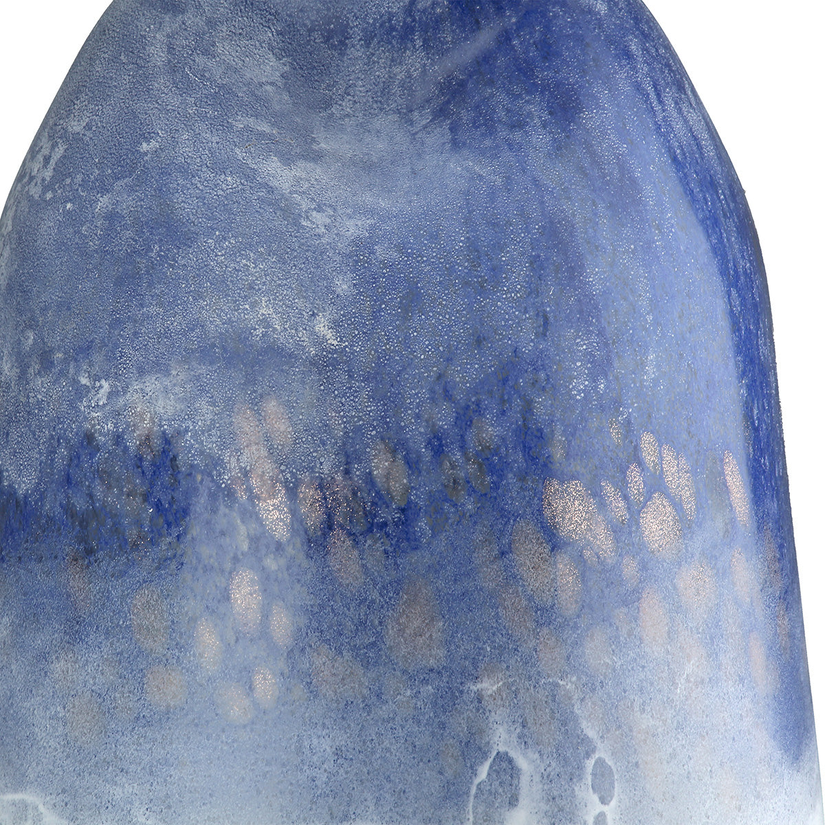 Blauwe glazen vaas Azur 27 cm