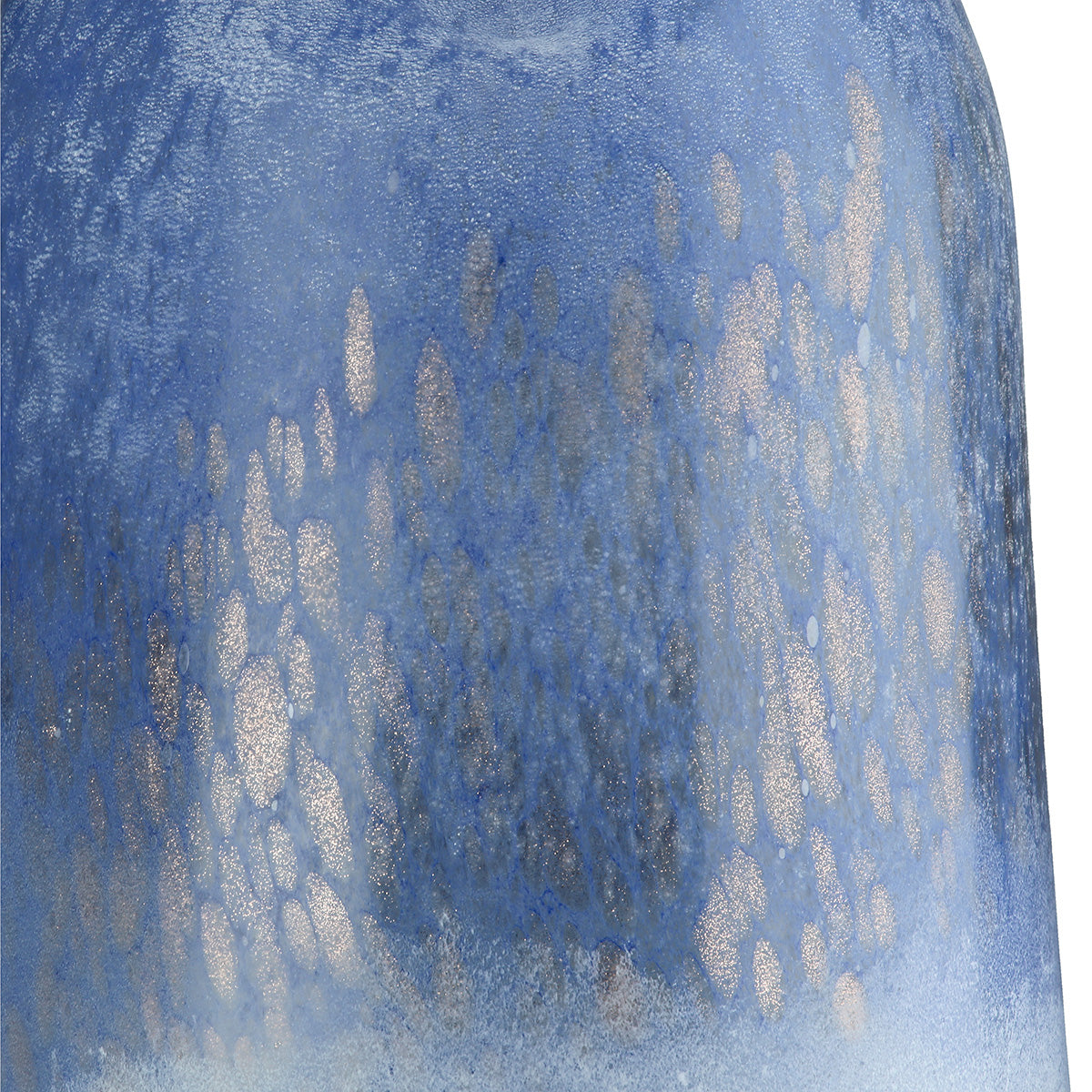 Blauwe glazen vaas Azur 37 cm