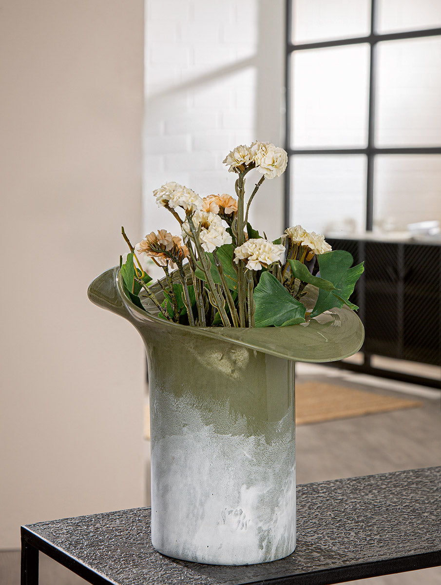 Groene Glazen Vaas Ambos 27 cm
