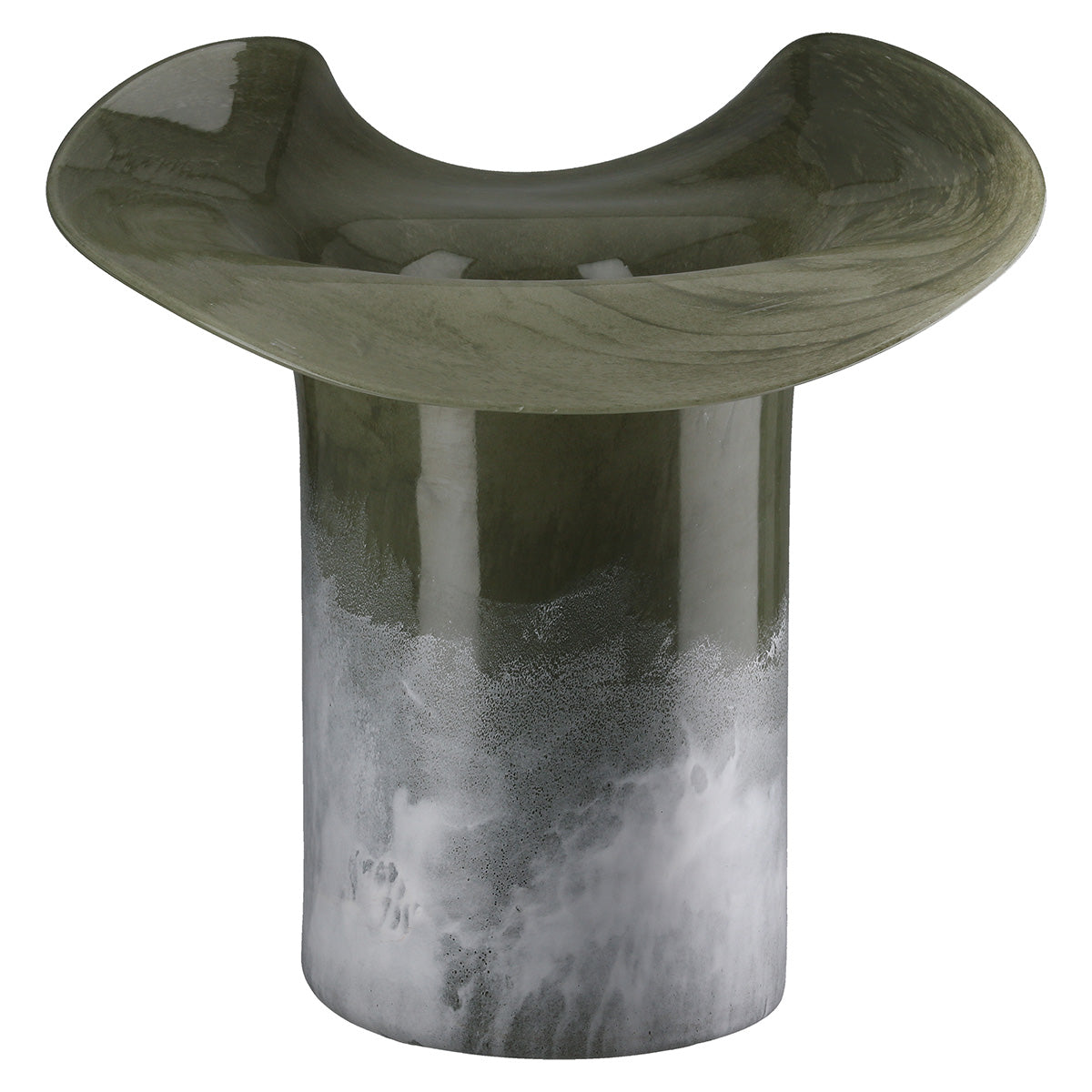 Groene Glazen Vaas Ambos 27 cm
