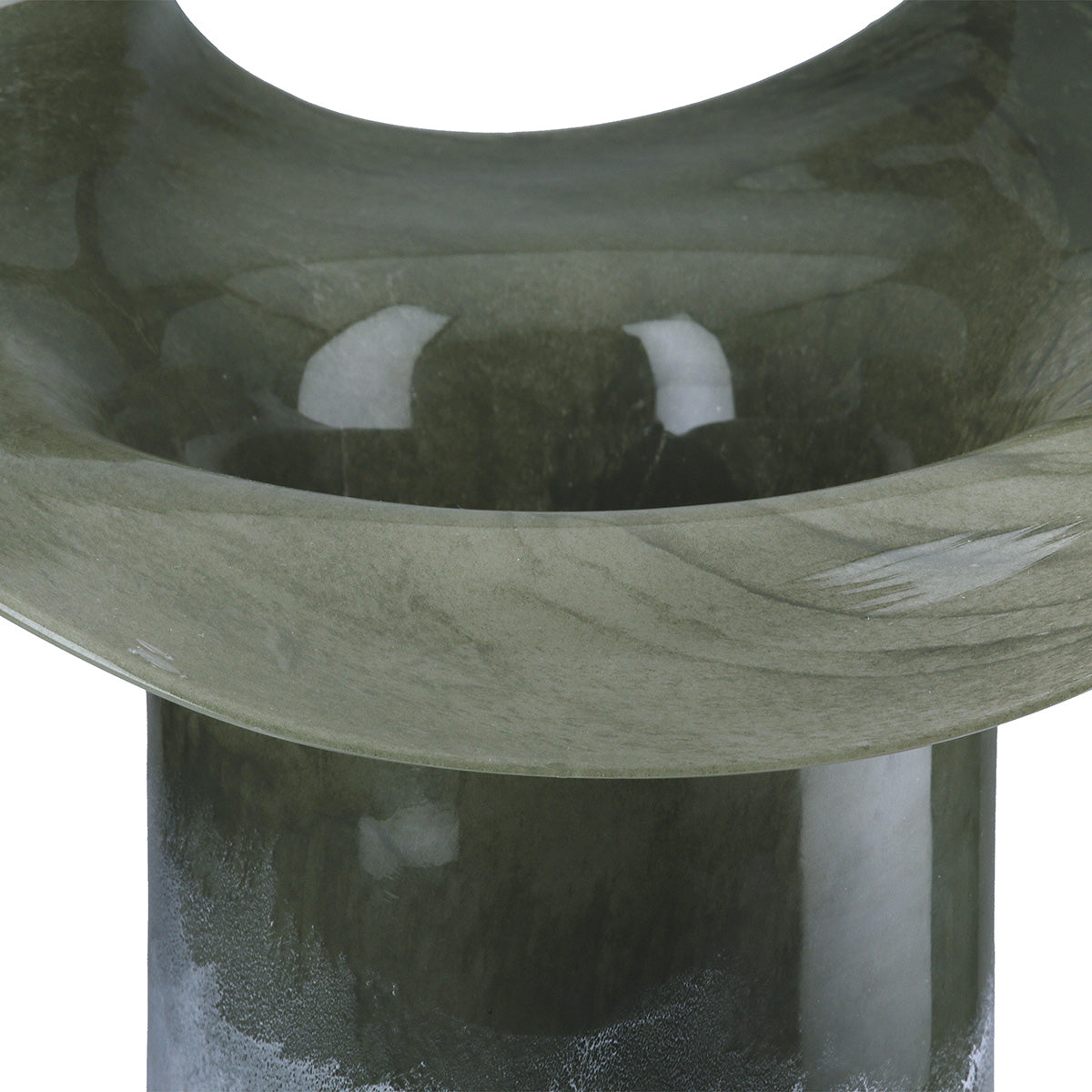 Groene Glazen Vaas Ambos 27 cm