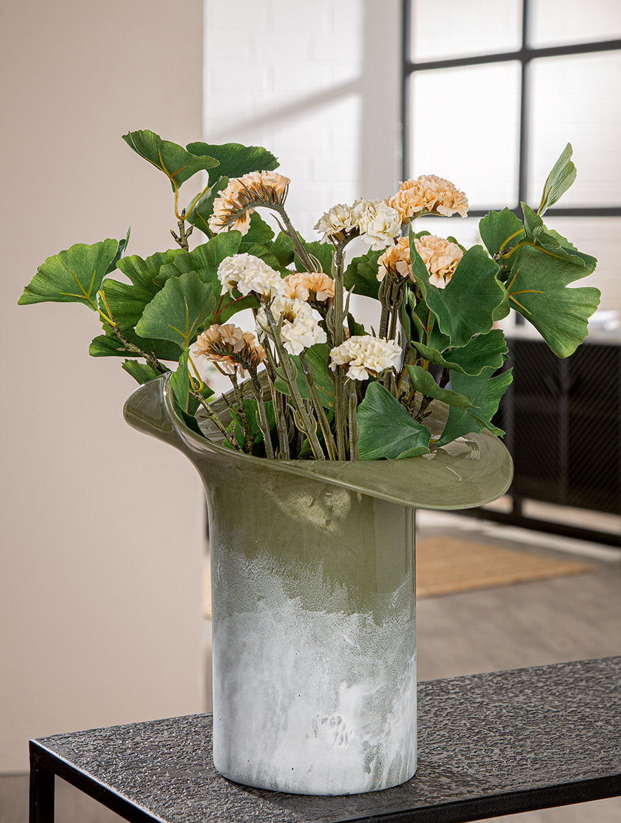 Groene Glazen Vaas Ambos 27 cm