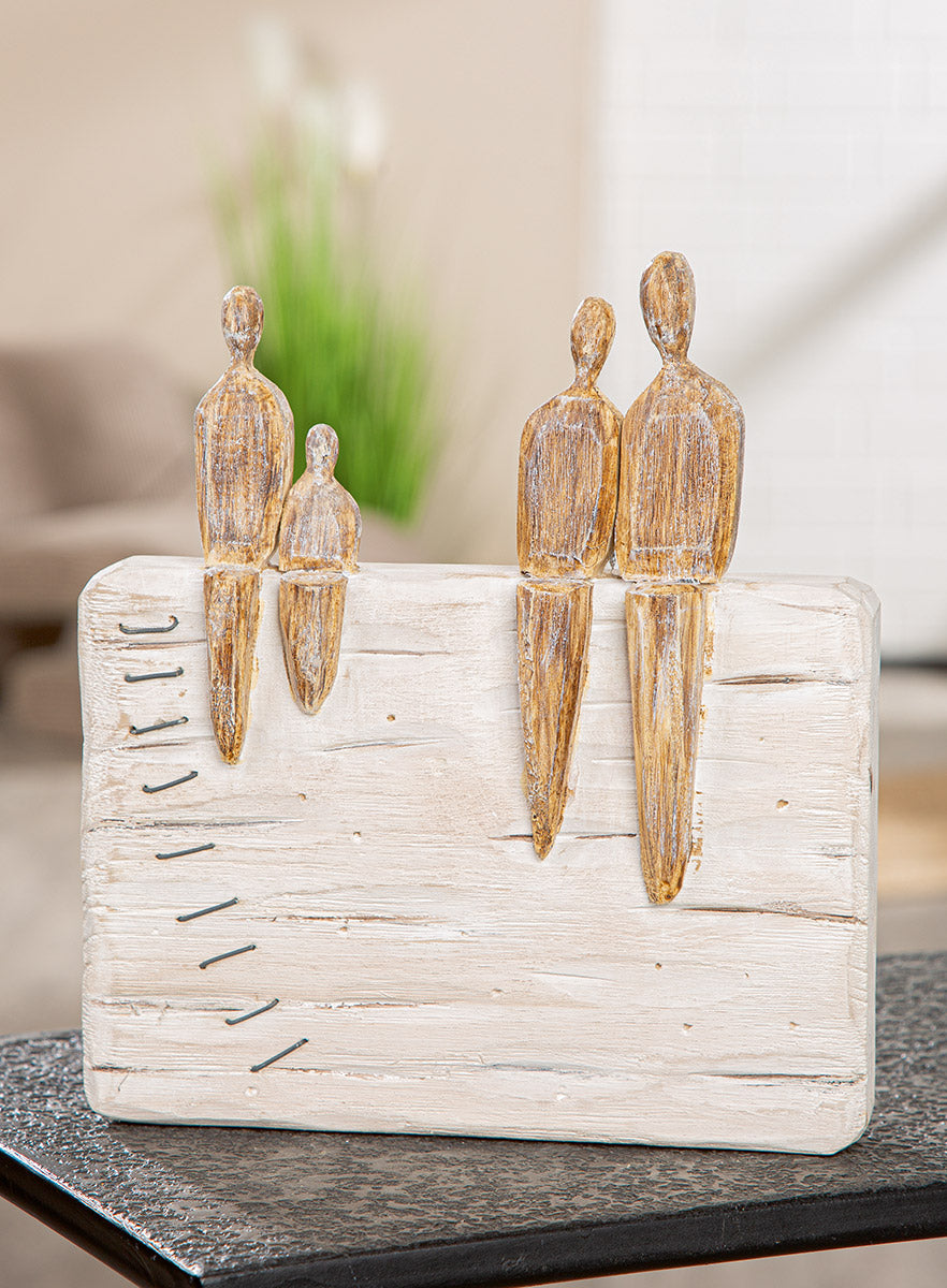 Houten Familie Decoratie Wit
