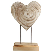 Houten Hart op Standaard Soul