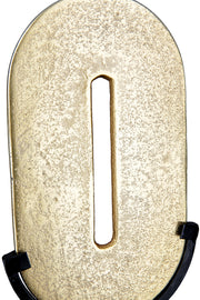 Zero Ovale Aluminium Sculptuur Goud