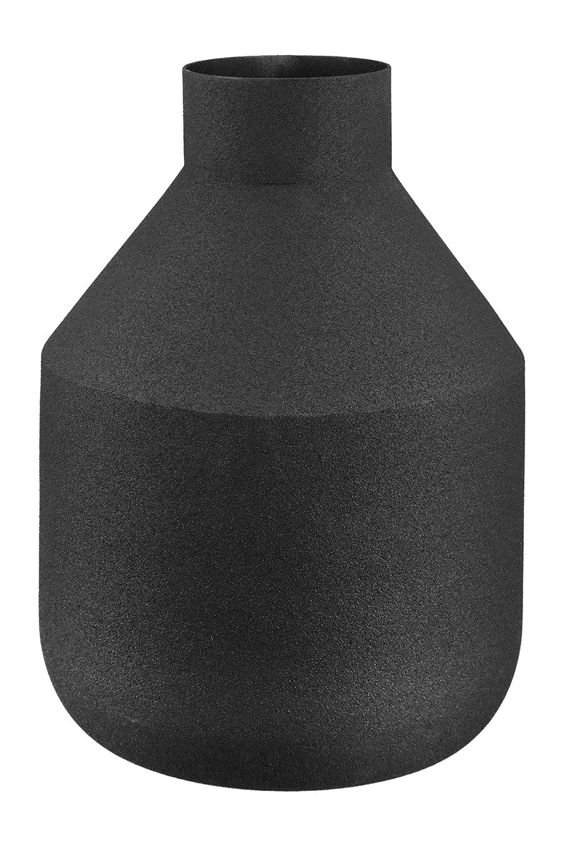 Zwarte Metalen Vaas Cleo 25 cm