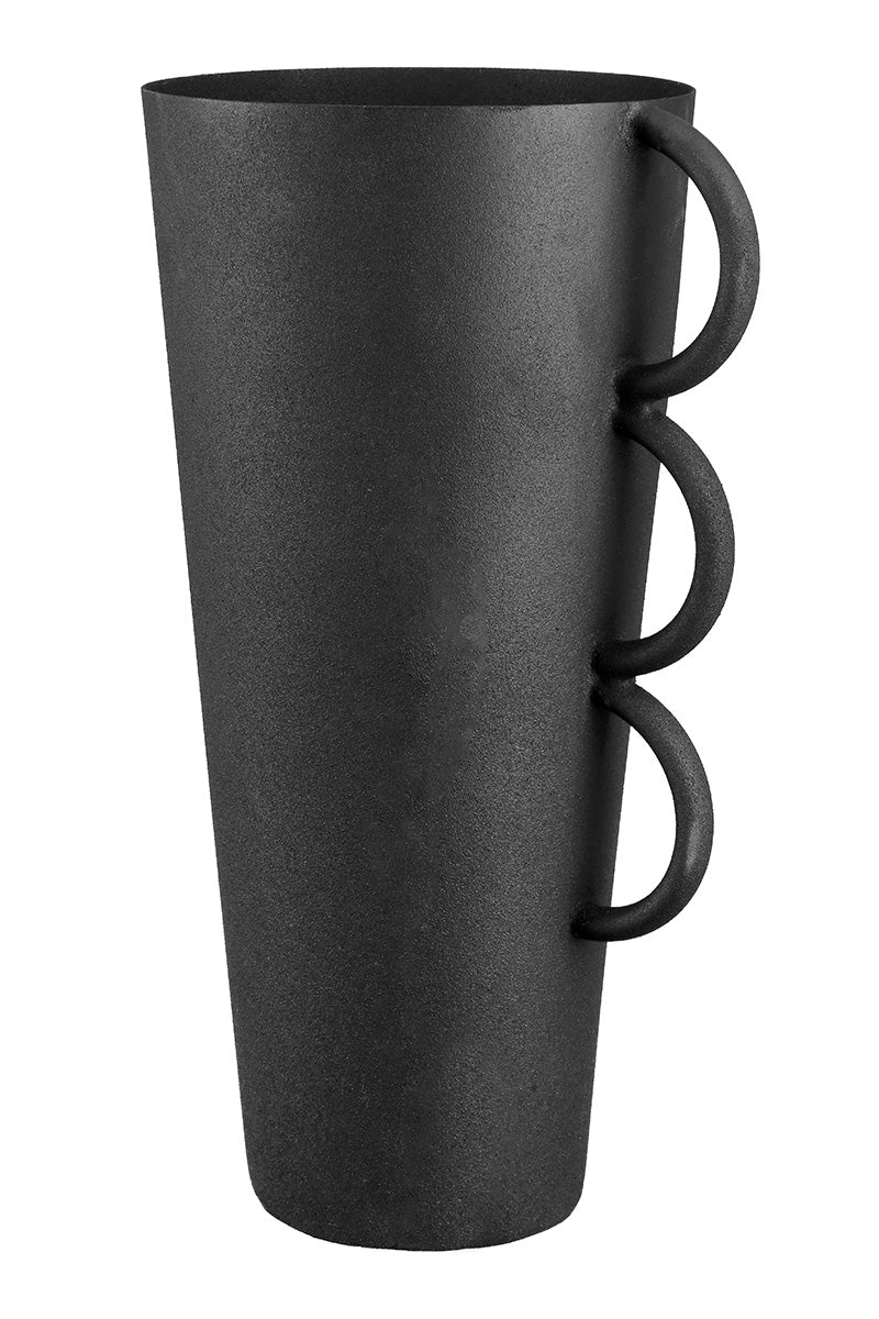 Conische Zwarte Vaas Cleo 30 cm