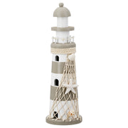 Houten Vuurtoren Taupe 29.5 cm