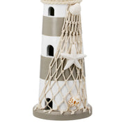 Houten Vuurtoren Taupe 29.5 cm