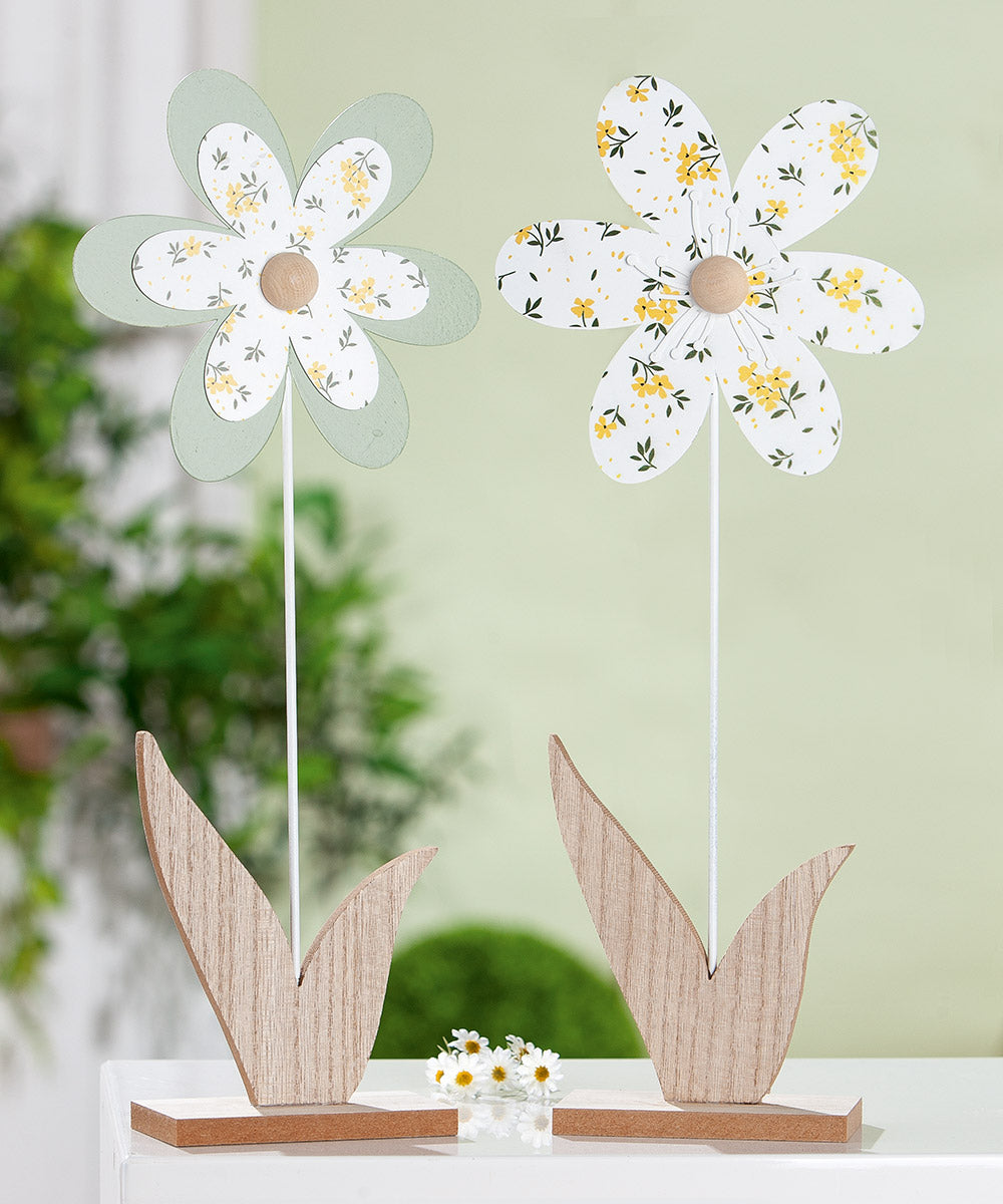 Metalen Bloemdecoratie Flori Wit