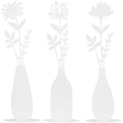 Metalen Bloem Reliëf Wit