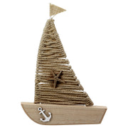 Houten Zeilboot Reliëf 30 cm