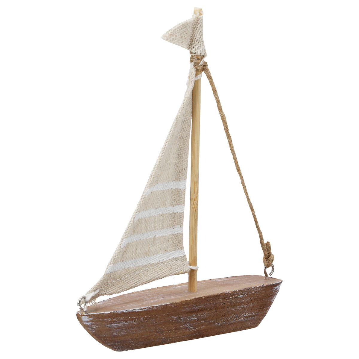 Houten Zeilboot Reliëf 16 cm