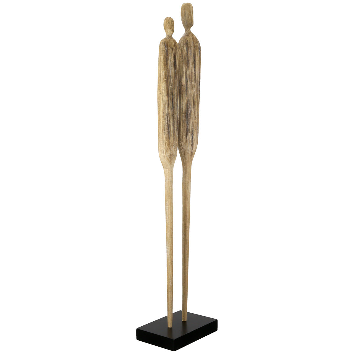 Two Persoon Sculptuur Hout Groot