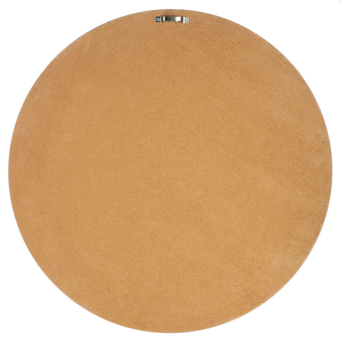 Ronde houten spiegel naturel 39 cm
