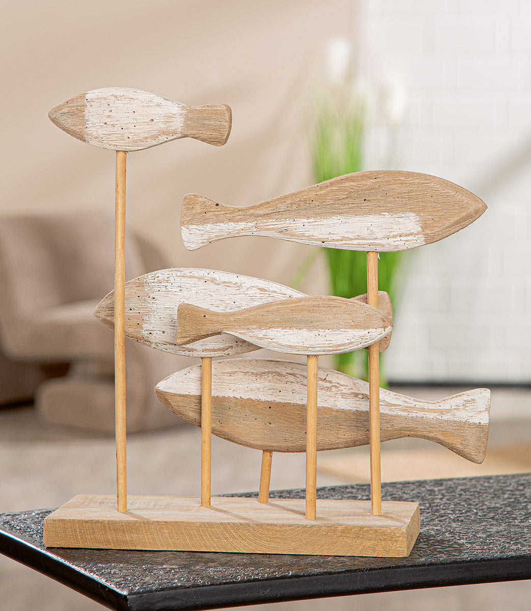 Houten Vissen Decoratie Schwarm