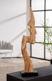 Silhouette Gezicht Sculptuur Hout