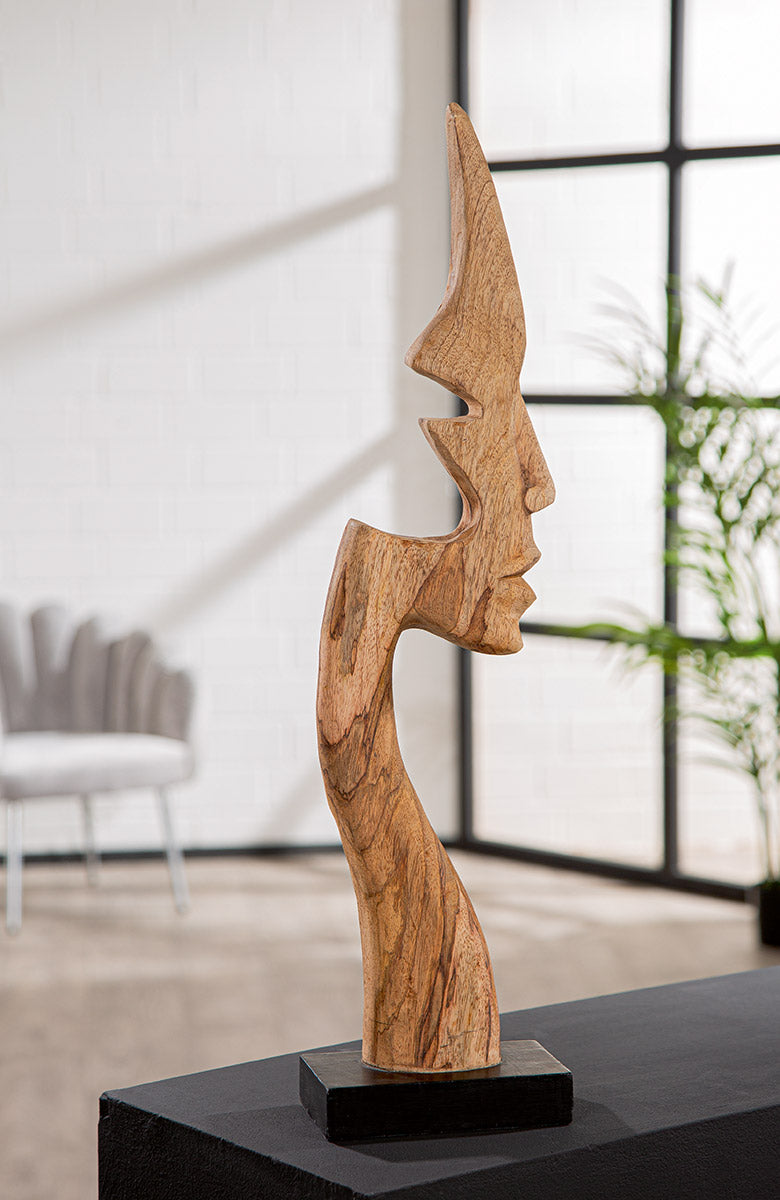 Silhouette Gezicht Sculptuur Hout