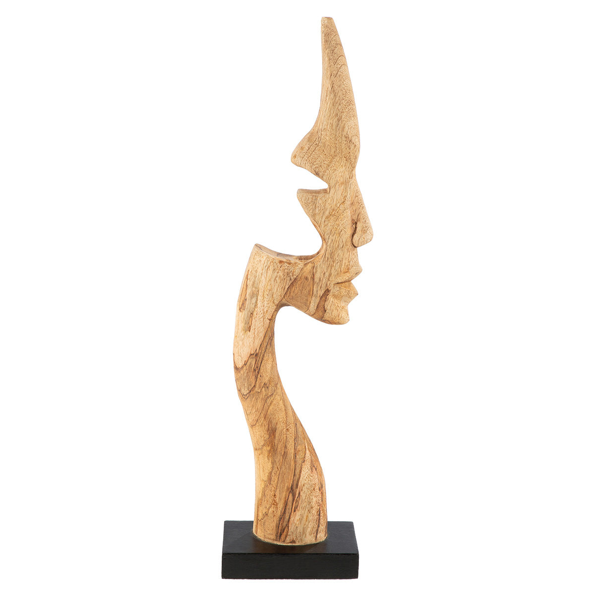 Silhouette Gezicht Sculptuur Hout