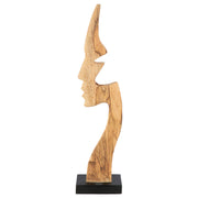 Silhouette Gezicht Sculptuur Hout