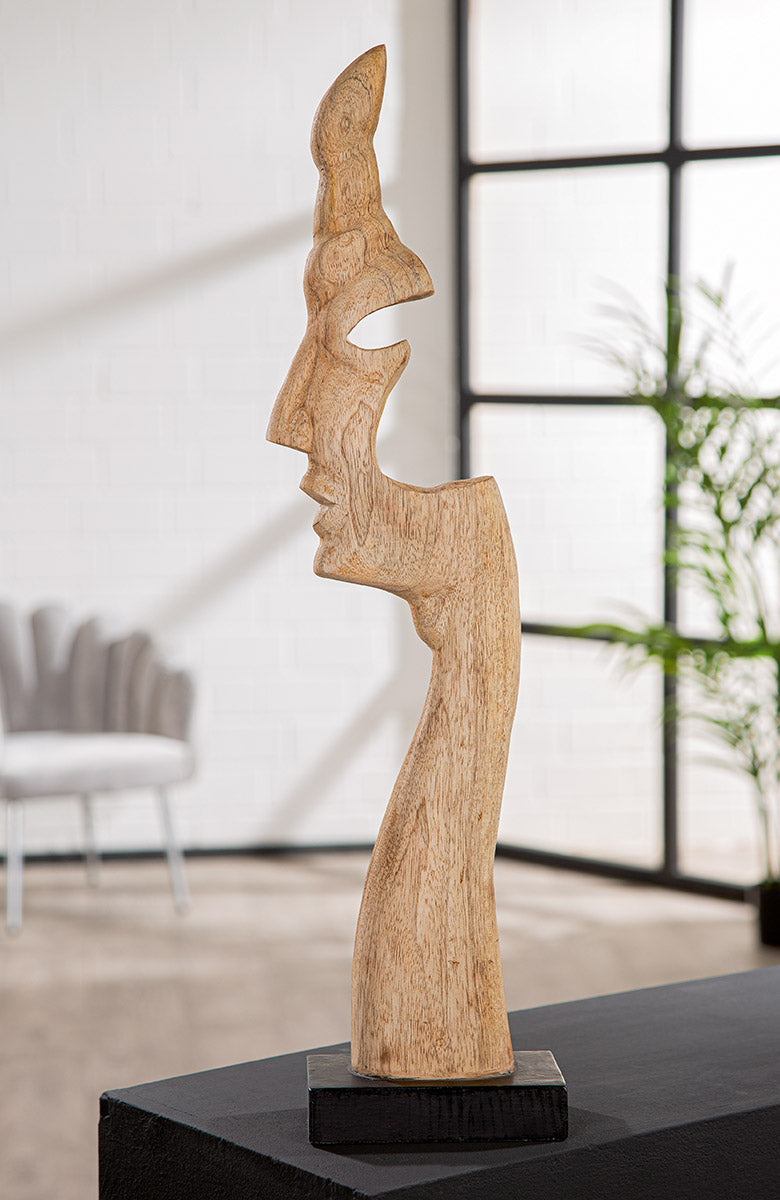 Silhouette Gezicht Sculptuur Hout