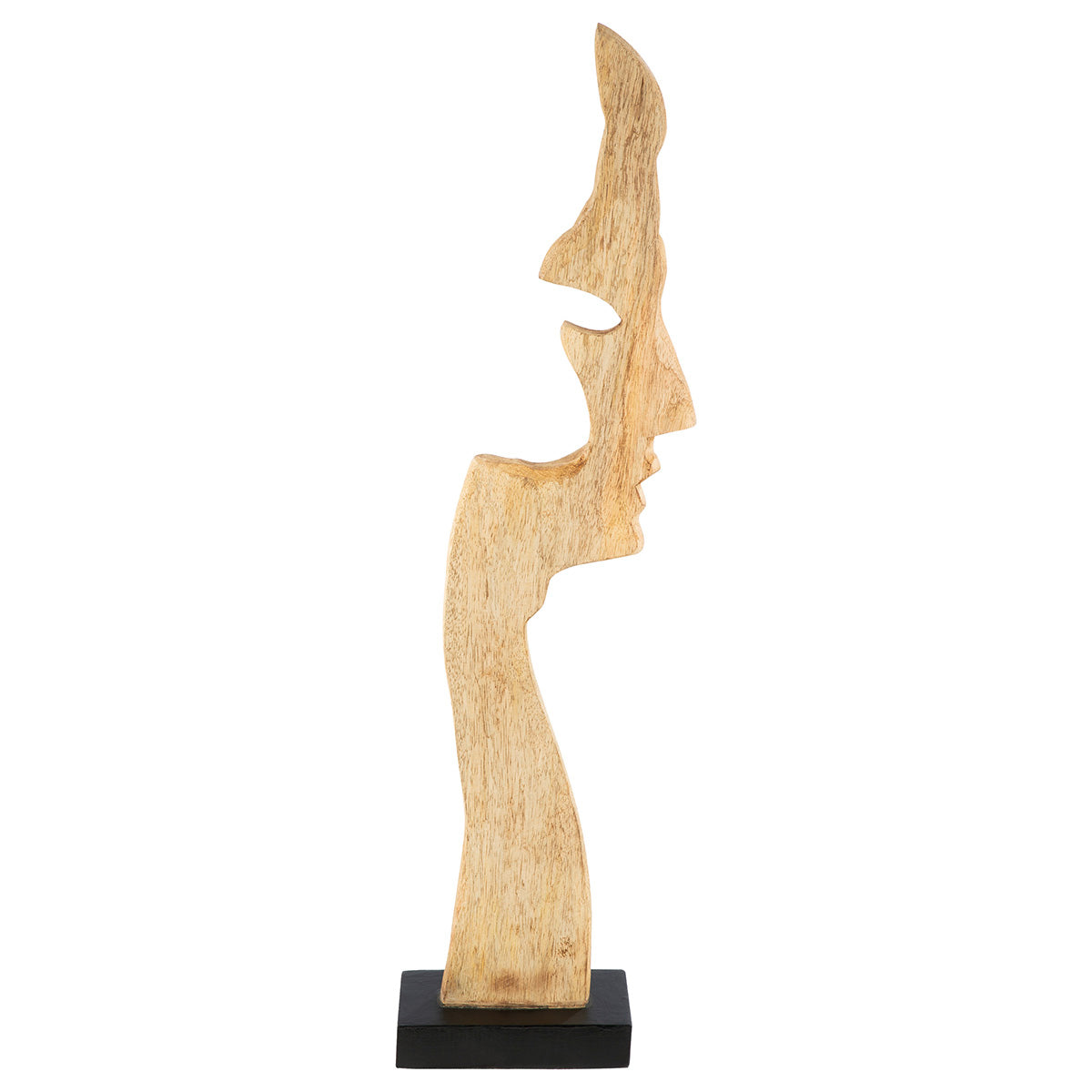 Silhouette Gezicht Sculptuur Hout