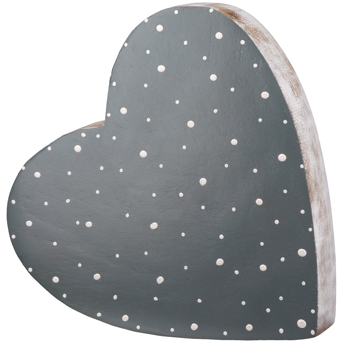 Houten Hart Standreliëf Pointy