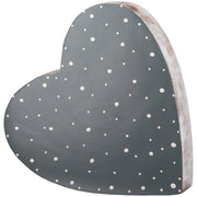 Houten Hart Standreliëf Pointy