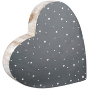 Houten Hart Standreliëf Pointy