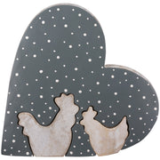 Houten Hart Pointy Kippenmotief