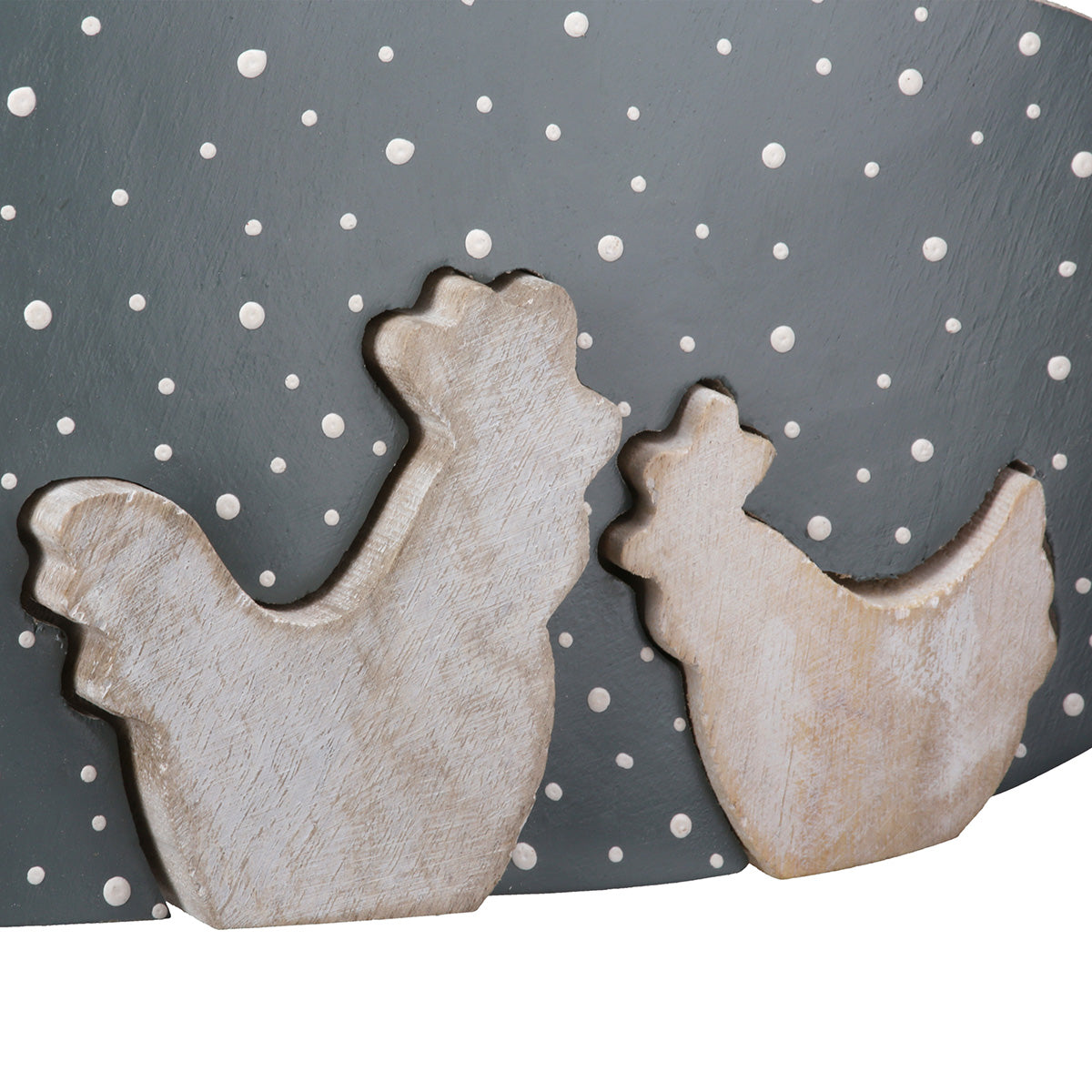 Houten Hart Pointy Kippenmotief