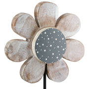 Houten Bloem Standreliëf Pointy
