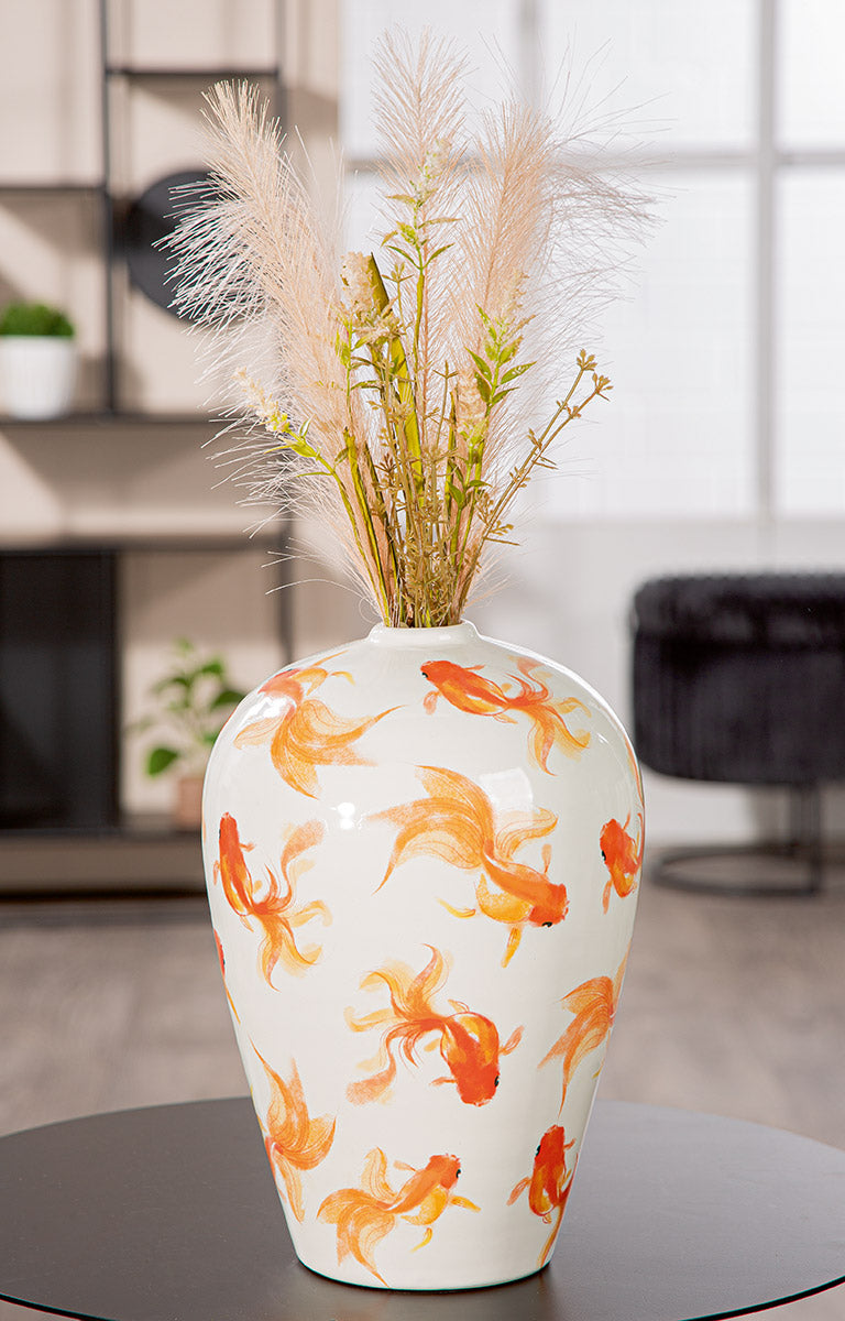 Neon Bolvaas Wit met Vismotief