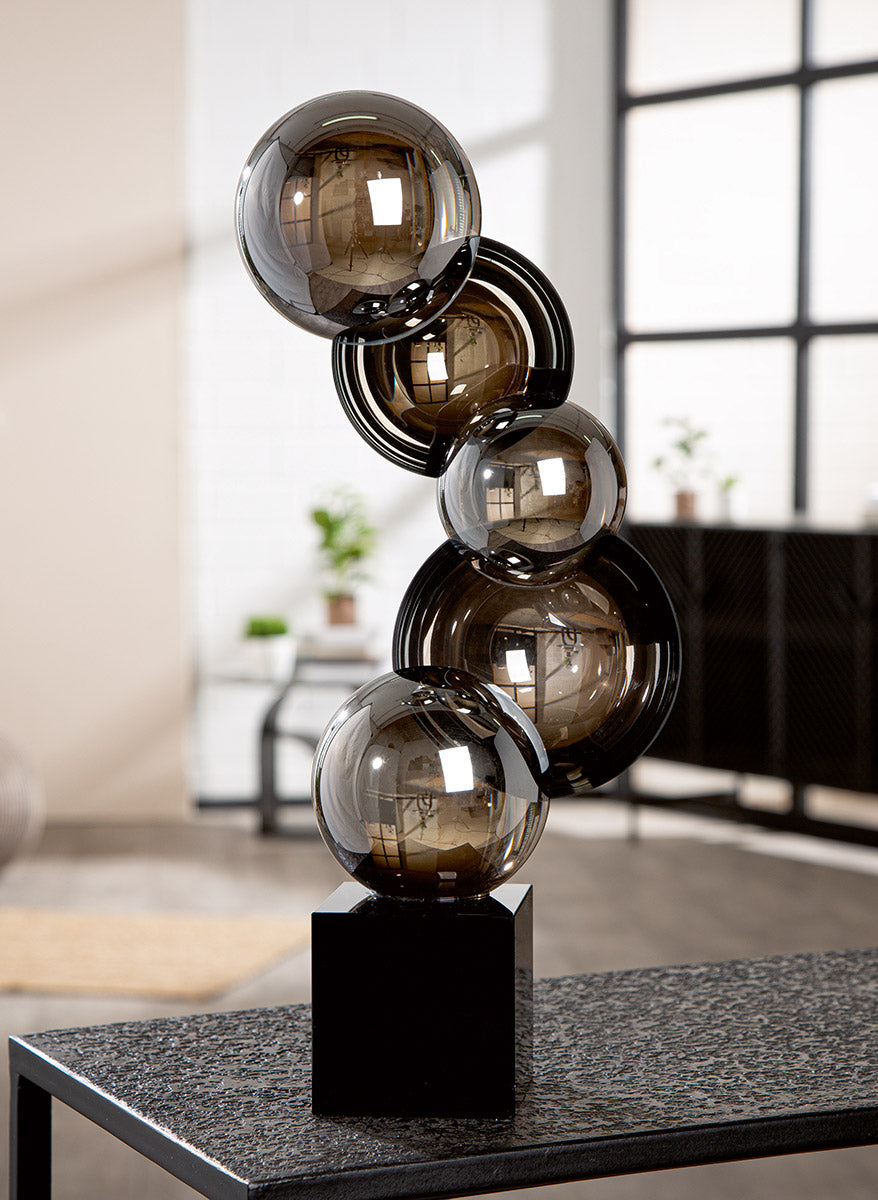 Rondo Glas Sculptuur Zwart-Wit