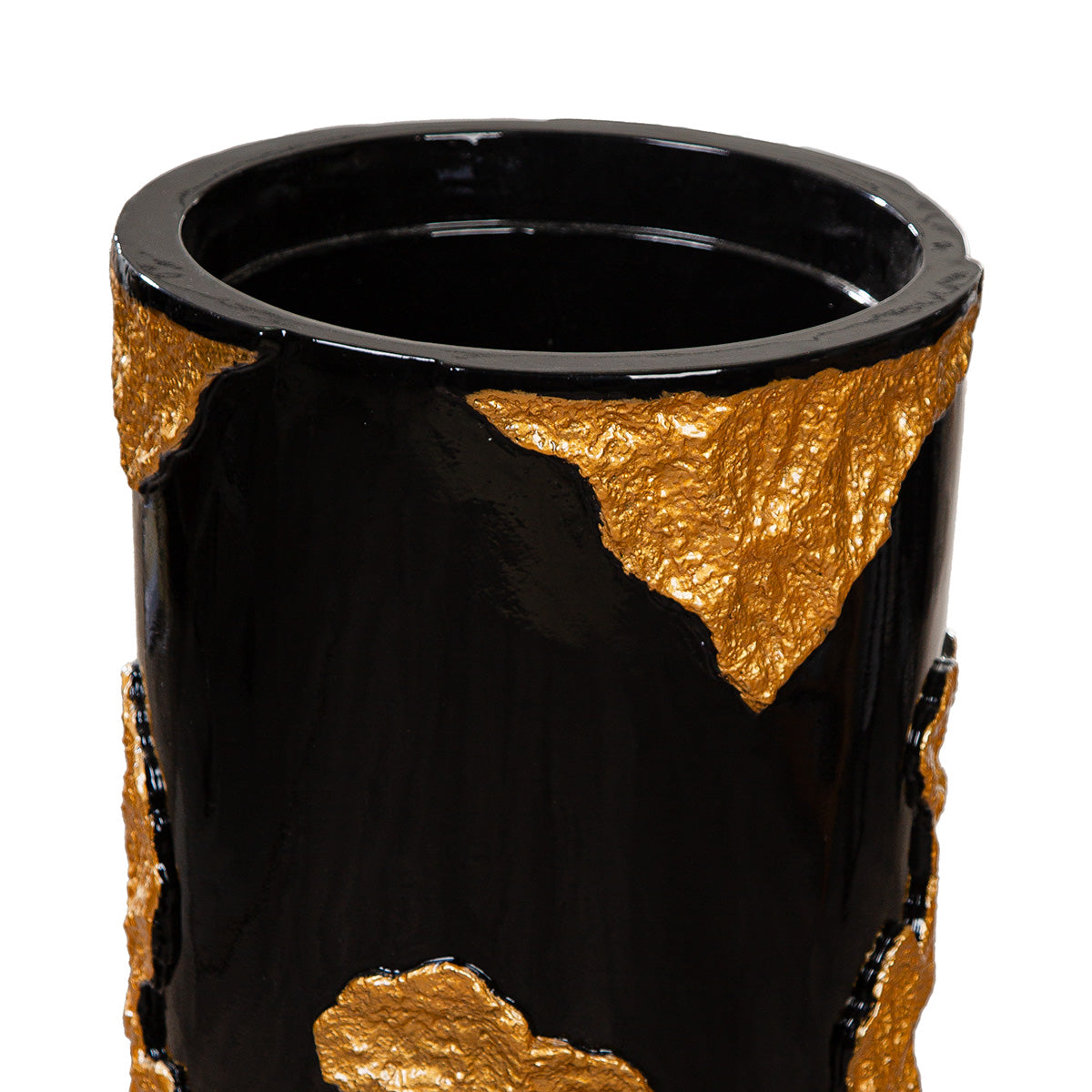 Zwart-gouden plantenbak Famosa 70 cm