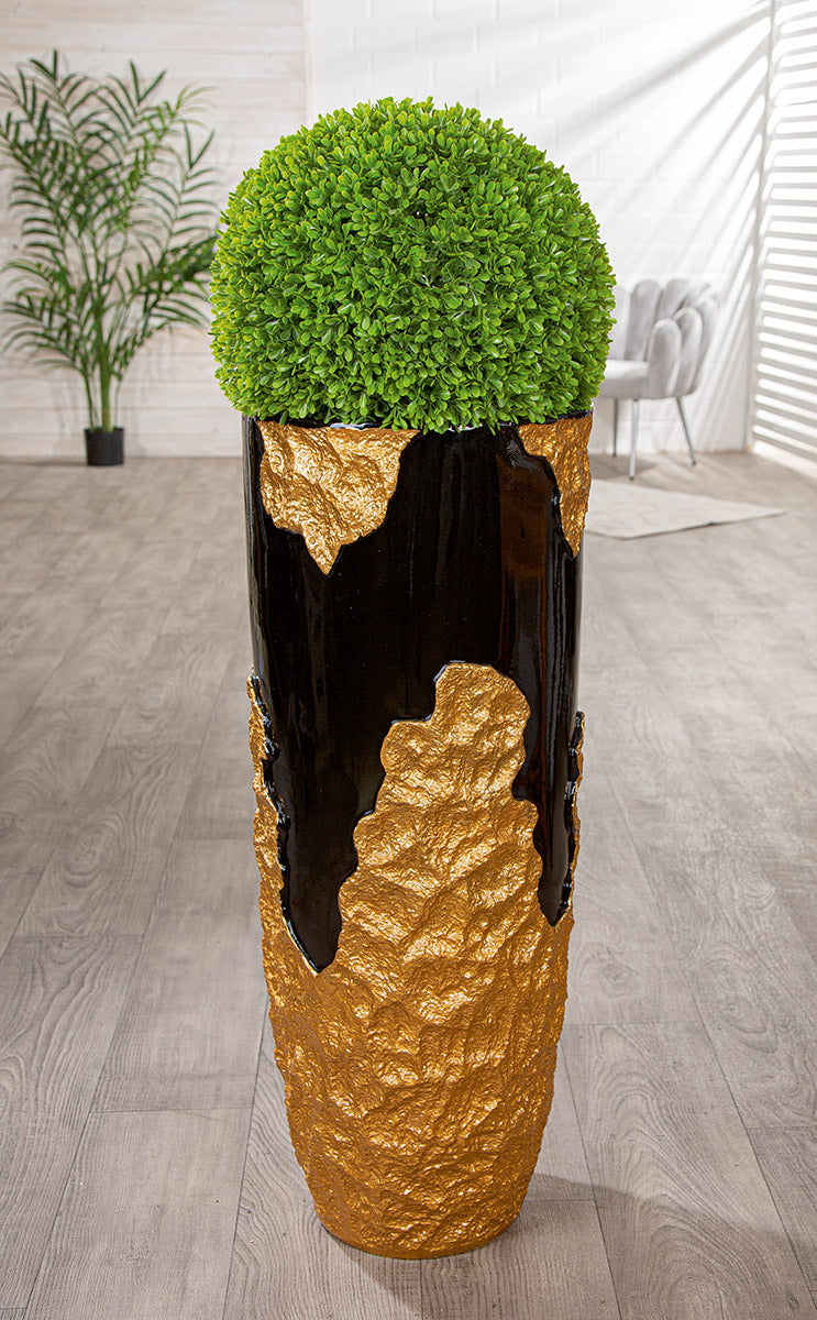 Zwart-gouden plantenbak Famosa 90 cm