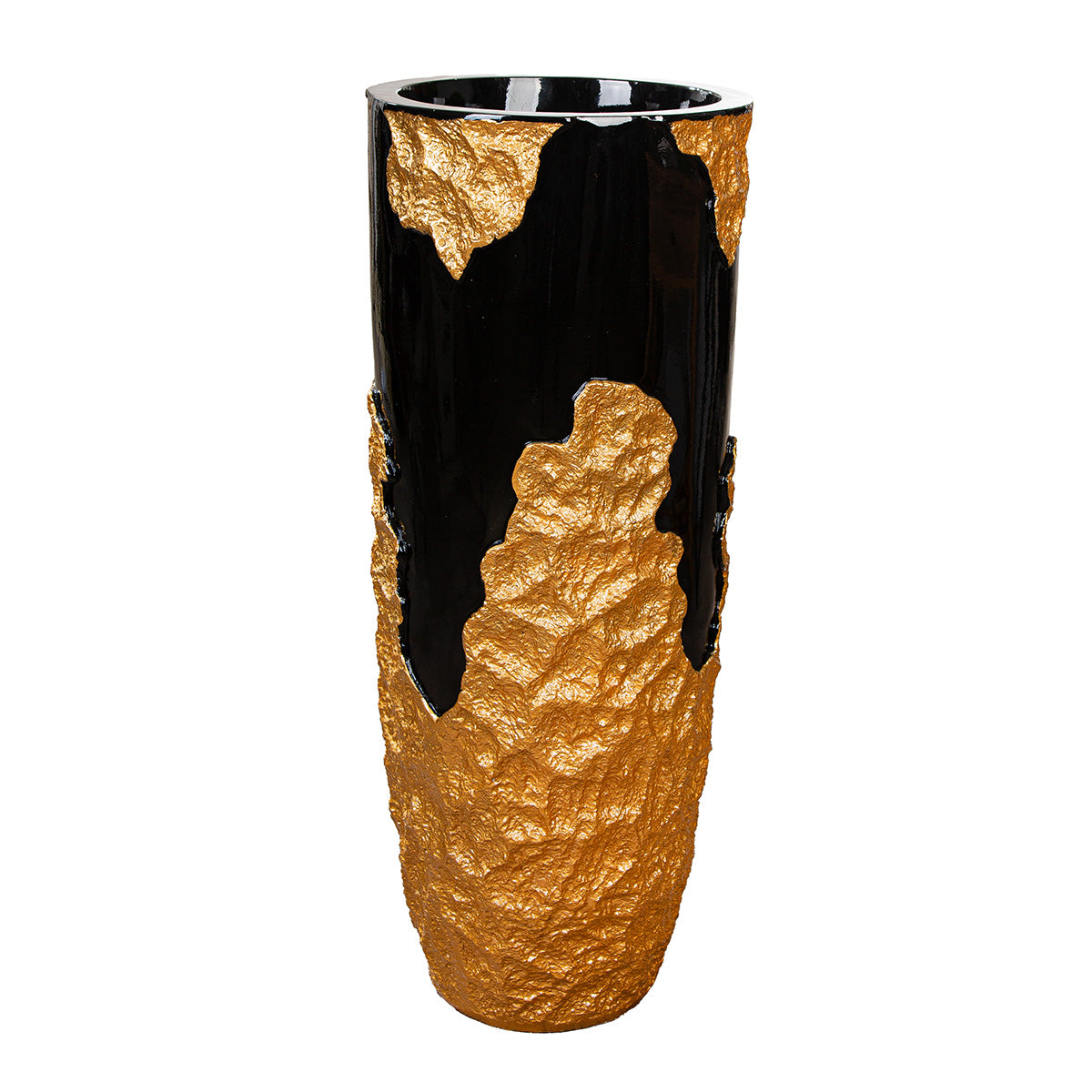 Zwart-gouden plantenbak Famosa 90 cm