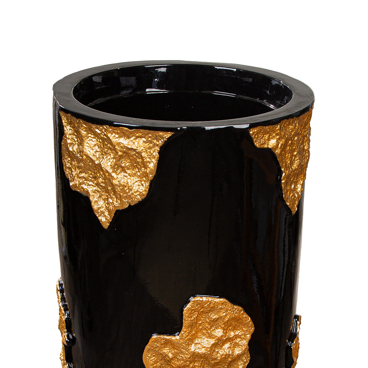 Zwart-gouden plantenbak Famosa 90 cm