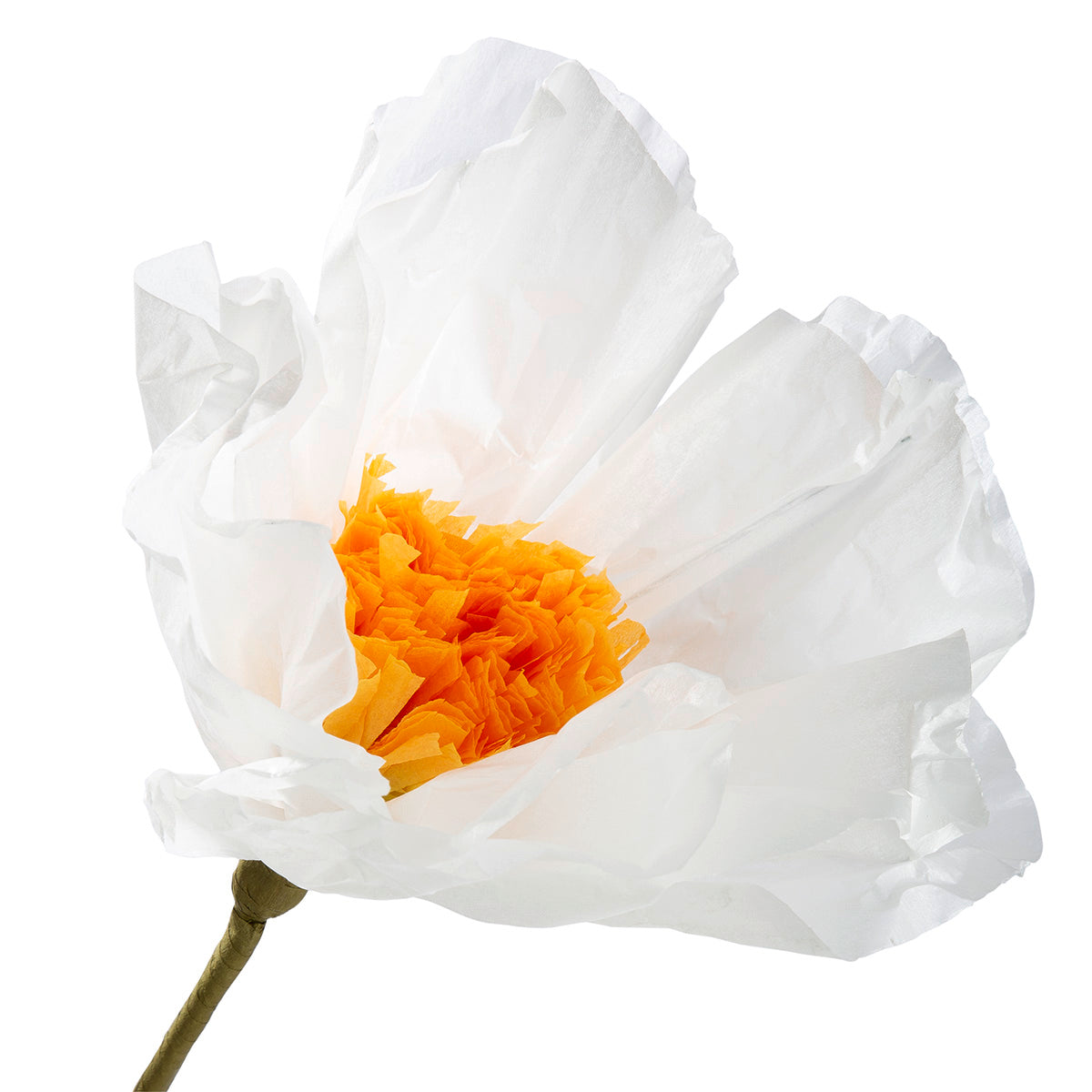 Witte Papieren Bloem Decoratie 105cm