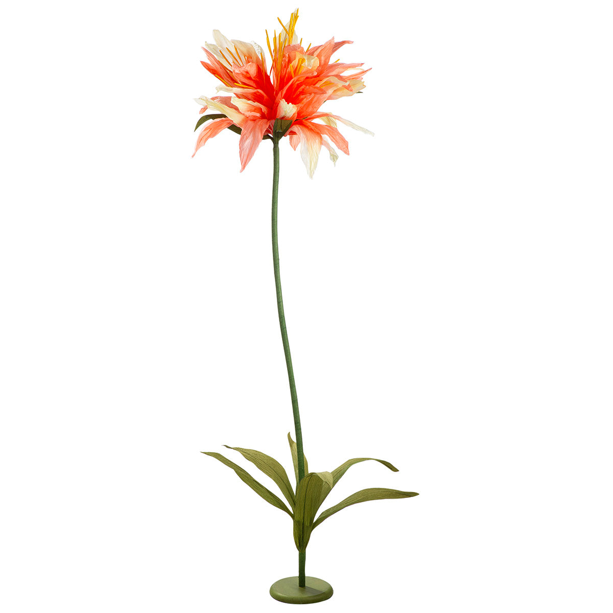 Papieren Bloemdecoratie Oranje 185 cm