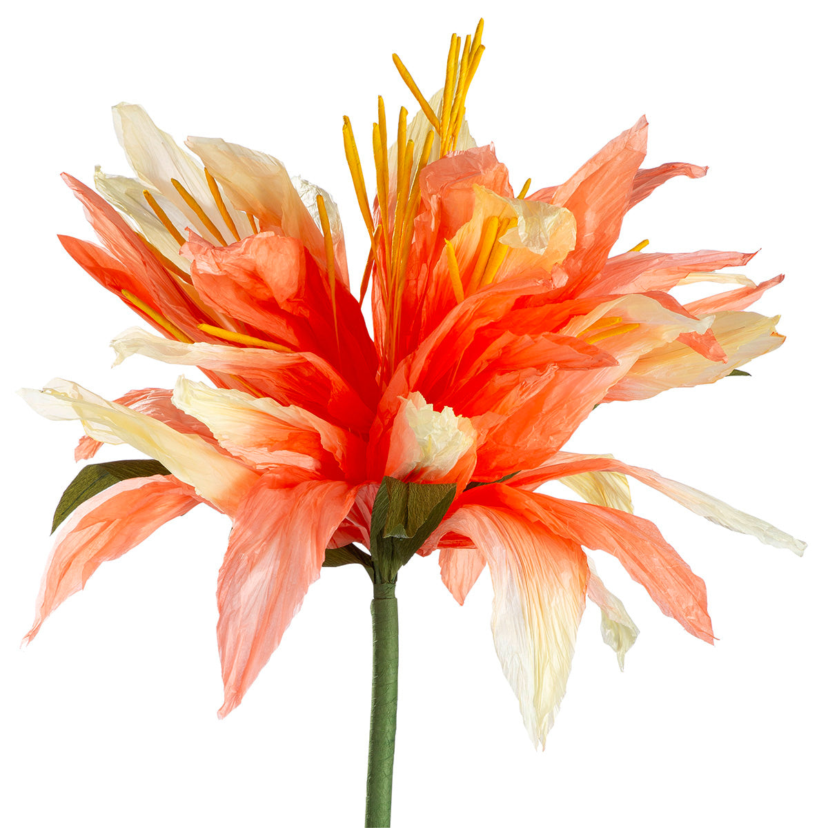 Papieren Bloemdecoratie Oranje 185 cm