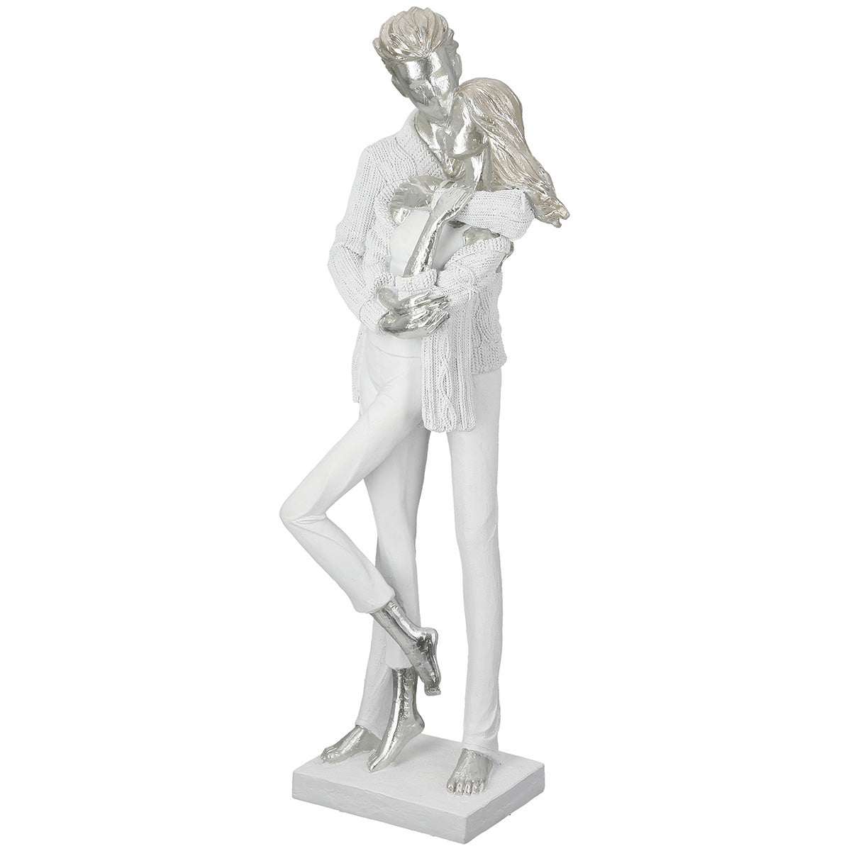 Gemeinsam Paar Sculptuur Wit