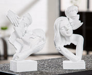 Liefde Paar Sculptuur Wit